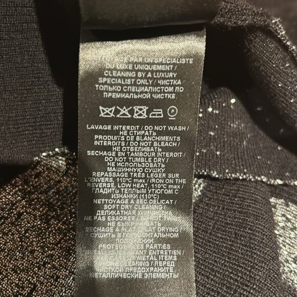 BALMAIN Lurex Striped Cropped Knit Hoodie Sz 40 - Picture 12 of 13